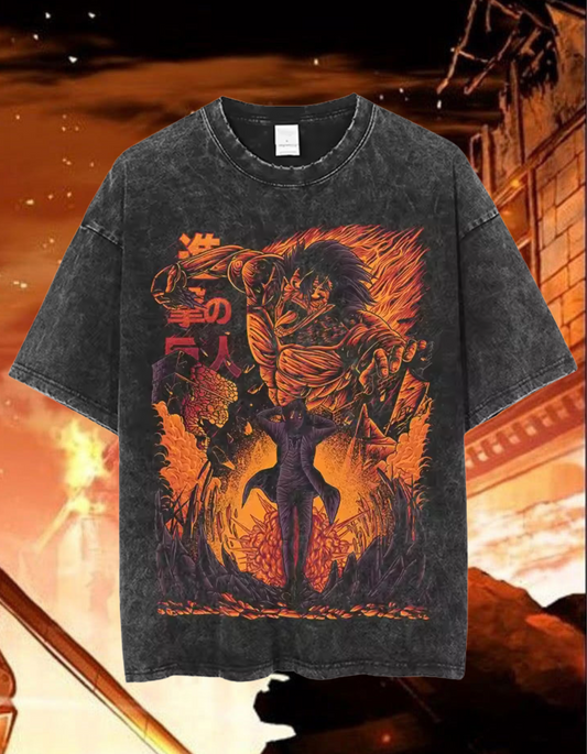 [AOT]"Eren" Vintage T-shirt