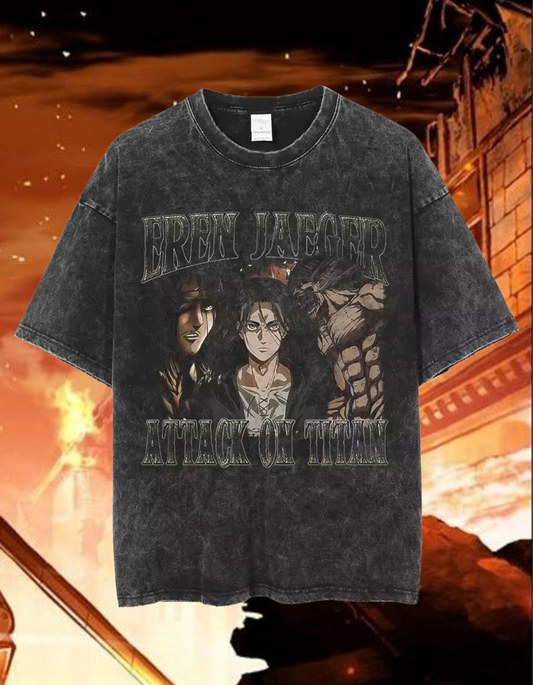 [AOT]"Eren V3" Vintage T-shirt